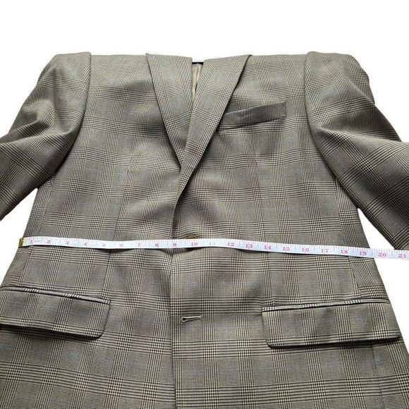 Ralph Lauren 40R Rayon + Poly Beige Check‎ Sport Coat Blazer Suit Jacket 2Button - Picture 9 of 11